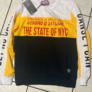 Men's Colorblock Sweater - Yellow, Black, White